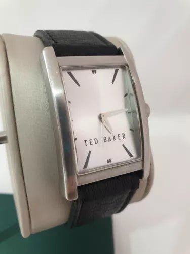 TED BAKER TB009SL Black Leather Strap Quartz Wristwatch