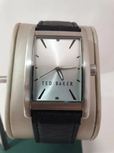 TED BAKER TB009SL Black Leather Strap Quartz Wristwatch