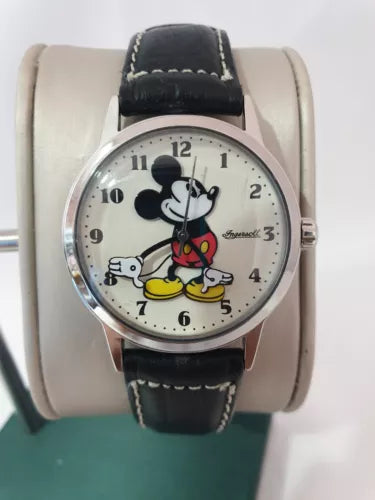 1990s Mens Womens Vintage 34mm Ingersoll Disney Mickey Mouse Wrist Watch ZR26164