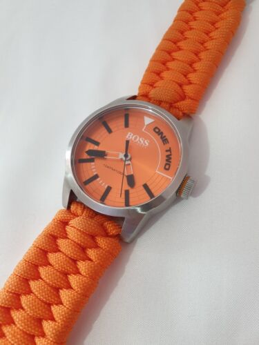 *RARE* 44MM MENS ORANGE DIAL HUGO BOSS ORANGE TOKYO WRIST WATCH HB.268.1.14.2788