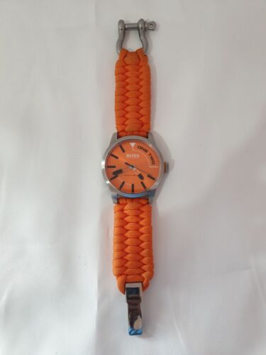 *RARE* 44MM MENS ORANGE DIAL HUGO BOSS ORANGE TOKYO WRIST WATCH HB.268.1.14.2788